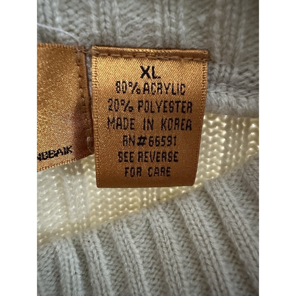 Vintage Trutus Biancarra Sweater Mens XL Knit 90s Diamonds Beige Brown Retro - Picture 7 of 8